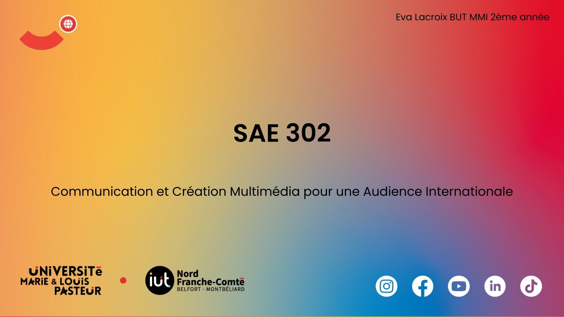 visuel principal Communication et Création Multimédia pour une Audience Internationale