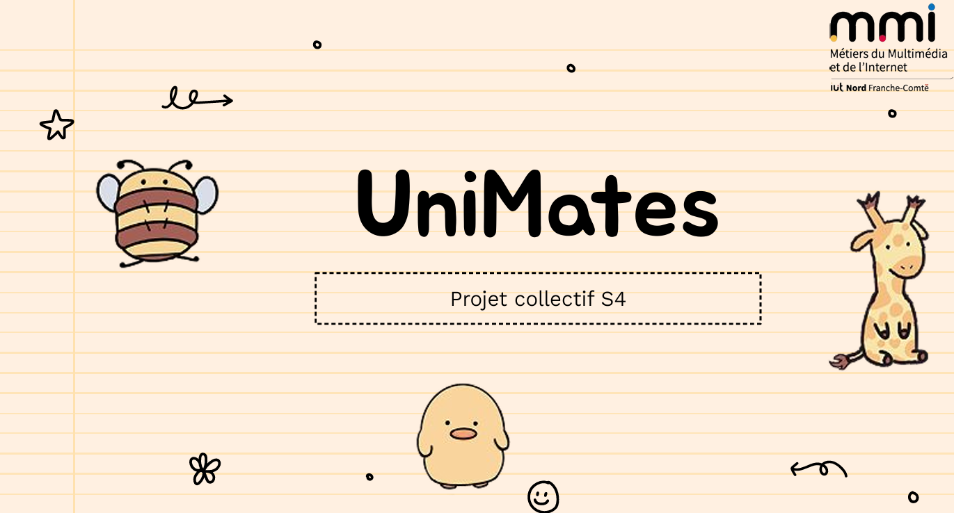 visuel principal UniMates - Application de bien-être étudiant et mood tracking