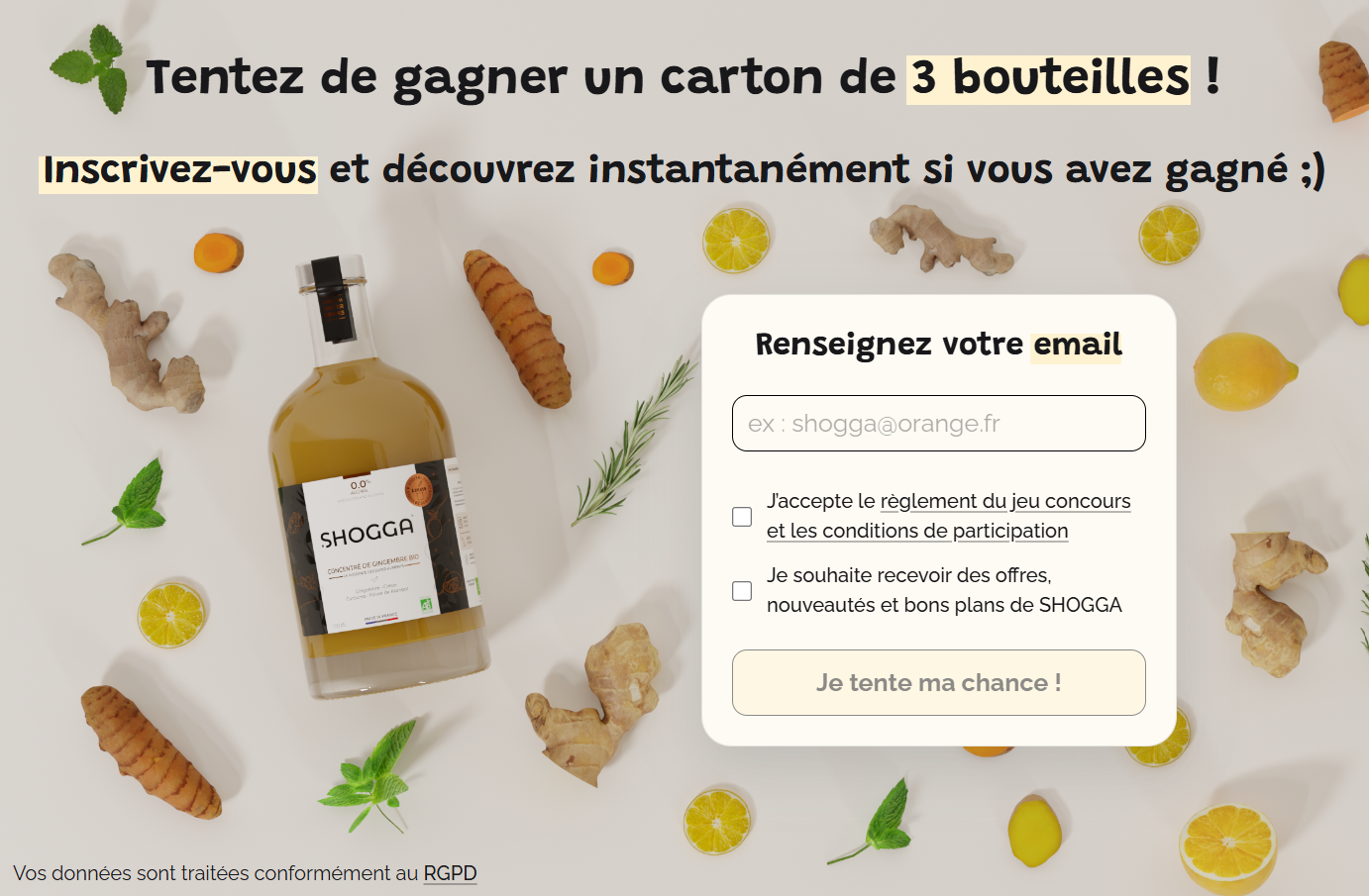 visuel principal SHOGGA - Jeu concours interactif pour collecte d’emails en salon